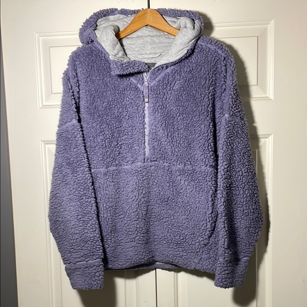 NWOT Prana Purple Half Zip Sweater
